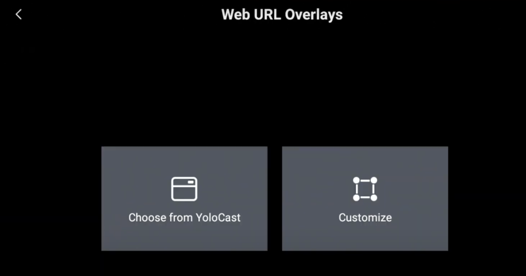 Web URL Overlays tab, select Customize